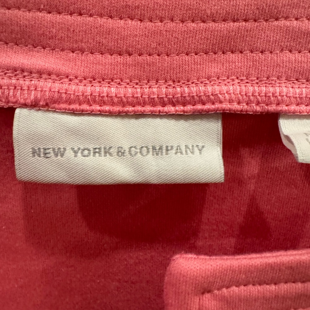 New York & Company Pink Sleeveless Dress Pullover Mini Cotton Size L :NWT - Picture 4 of 12